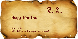 Nagy Karina névjegykártya