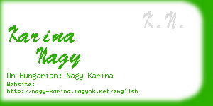 karina nagy business card